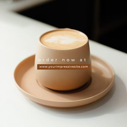 Beige Elegant Coffee Photo Back Order Food Instagram Post