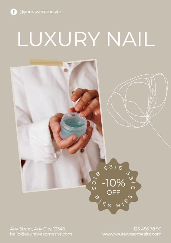 Luxury Nail Beige Flyer