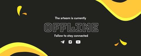 Black And Yellow Abstract Twitch Banner
