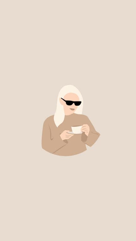 Woman Coffee Pastel Instagram Highlights