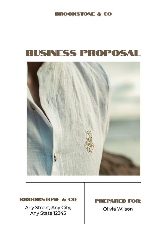 White Brown Aesthetic Business Proposal