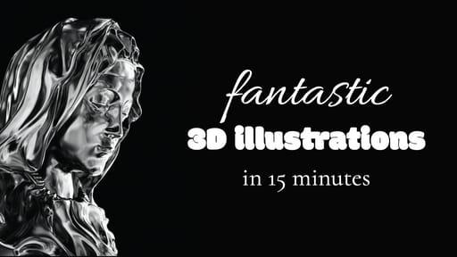 Black 3D illustration Design YouTube Thumbnail