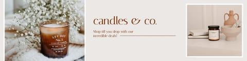 Beige Candle Photo Modern Etsy Banner