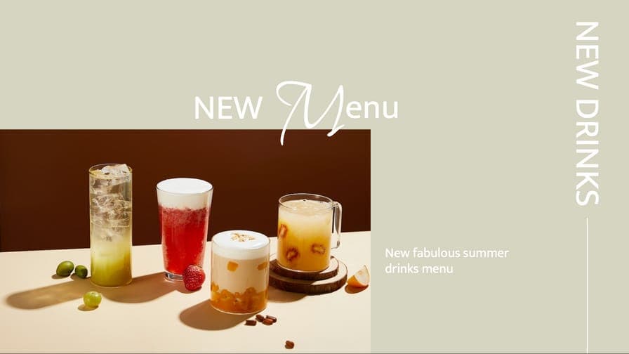 New Drinks Menu Banner