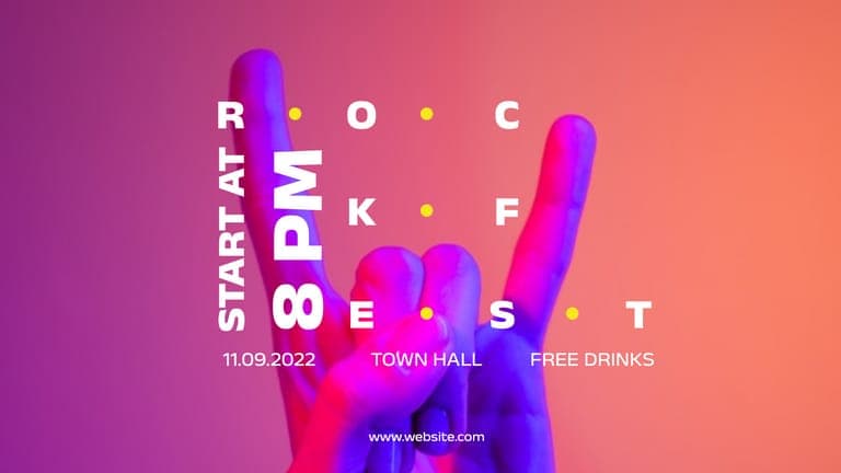 Rock Fest Event Facebook Cover
