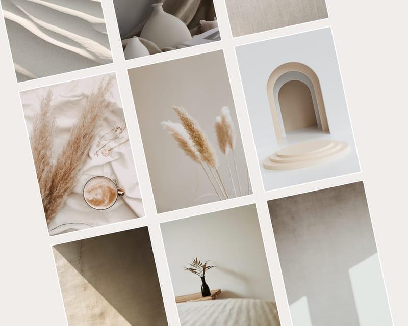 Beige Elegant Aesthetic Simple Photo Collage