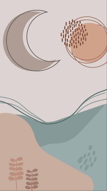 Abstract Moon Phone Wallpaper