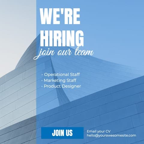 Blue Hiring LinkedIn Post