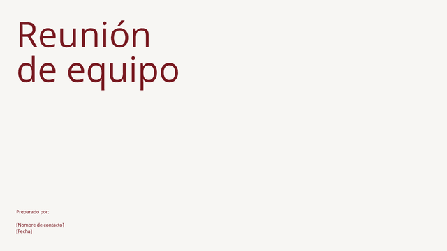 Reunión de equipo