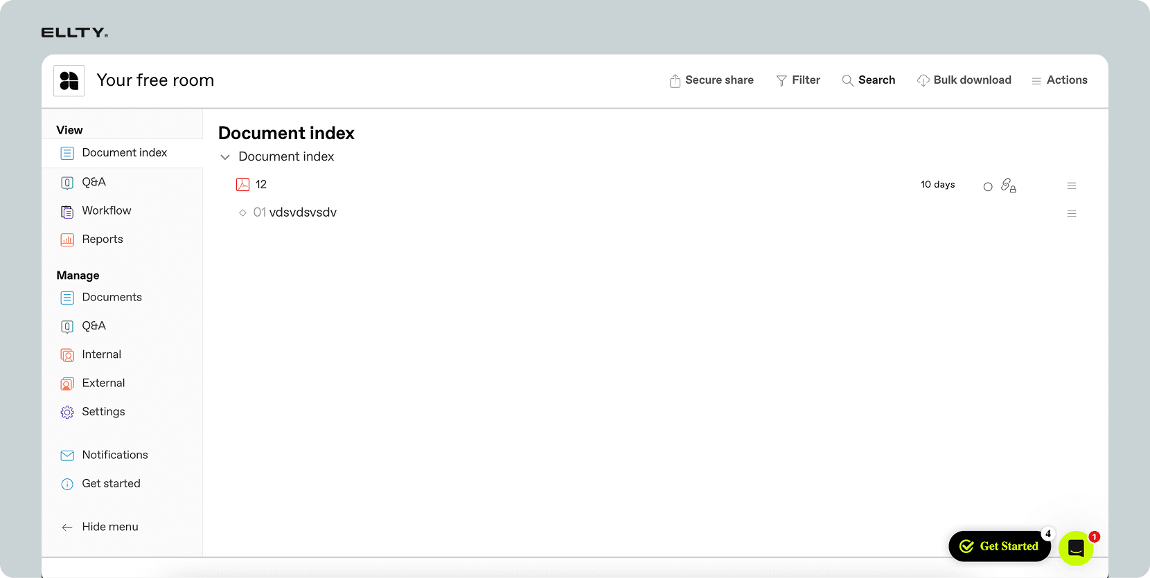 Ansarada interface
