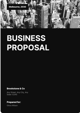 Black business proposal template
