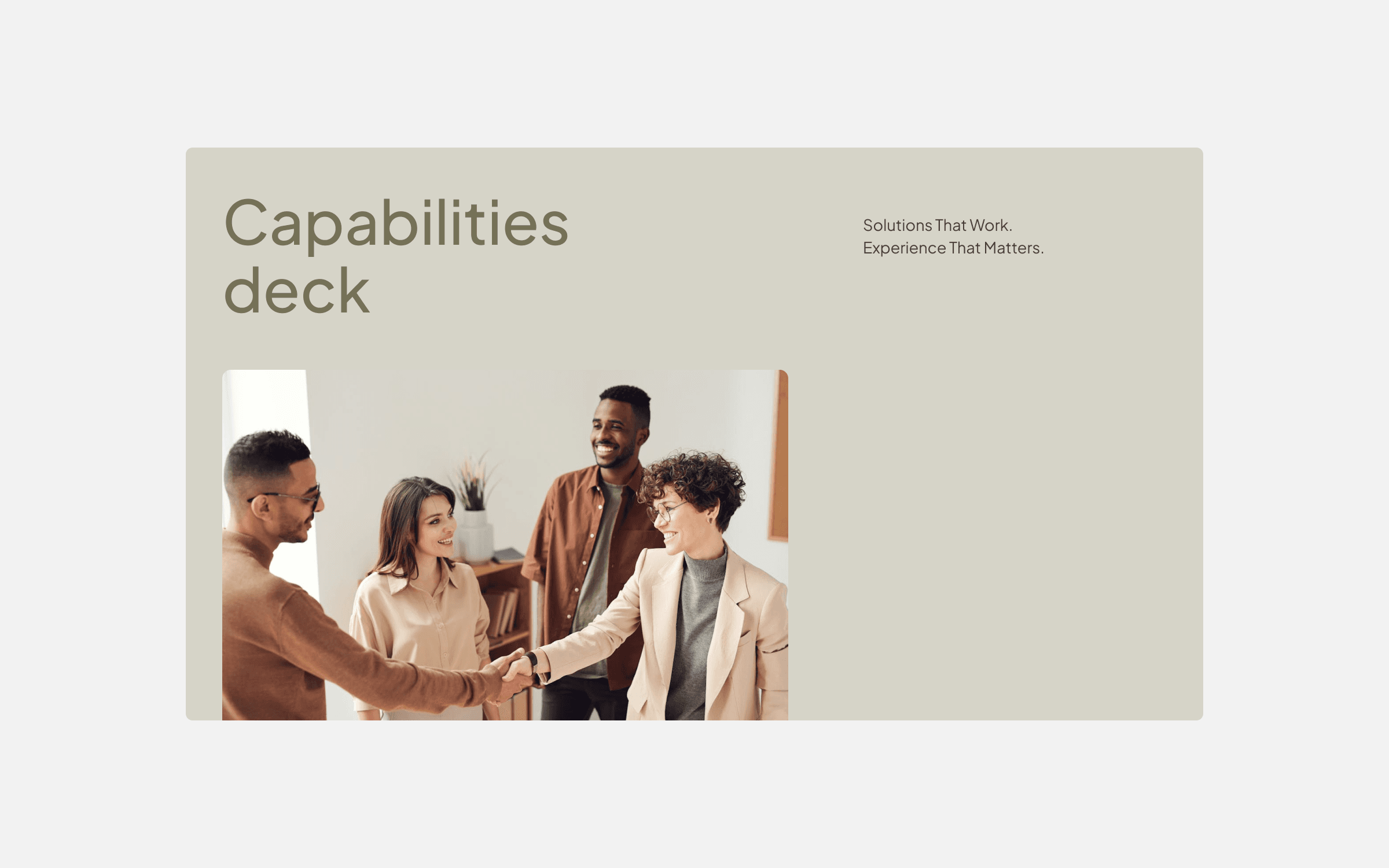 Capabilities deck