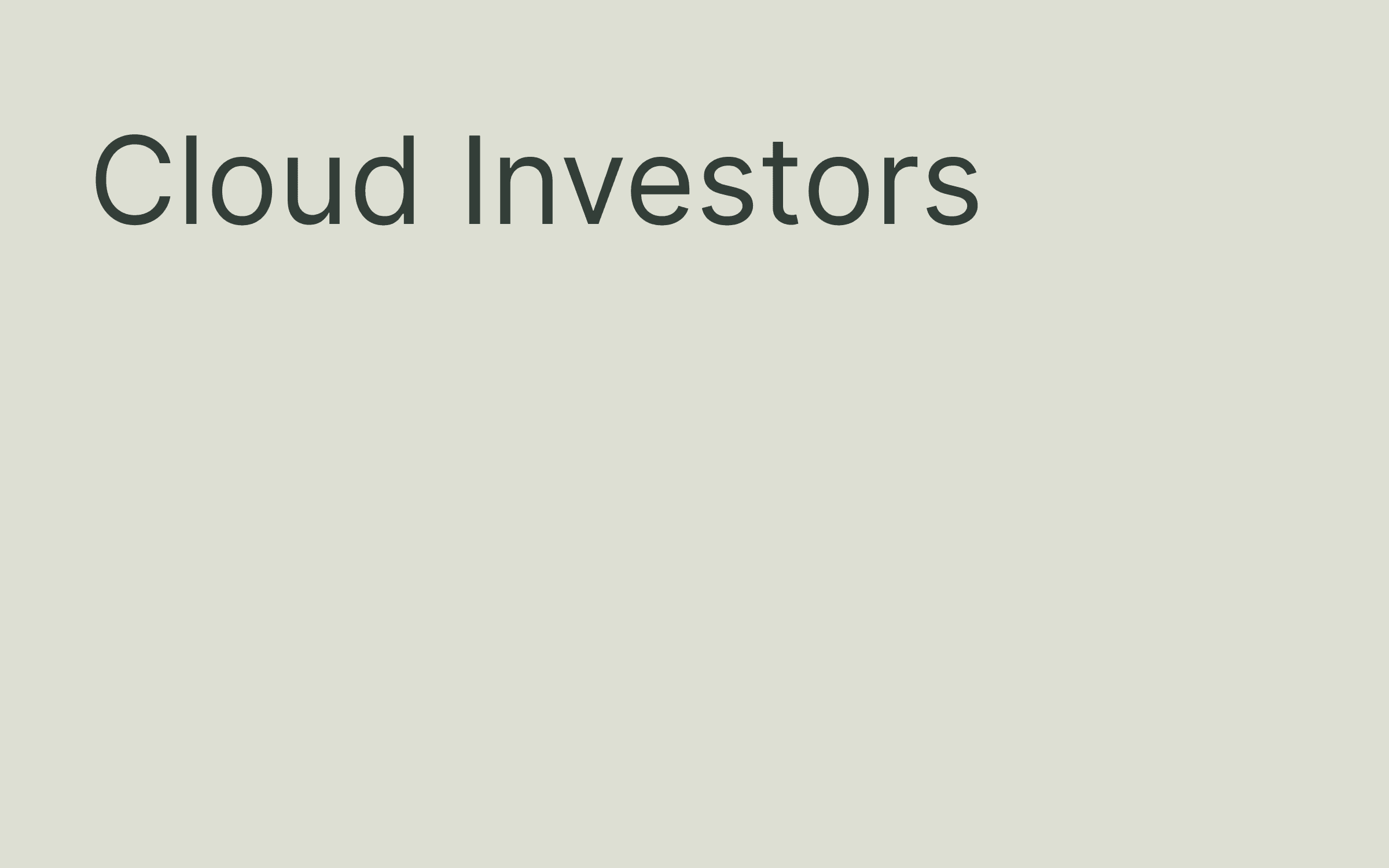 Cloud investors hero