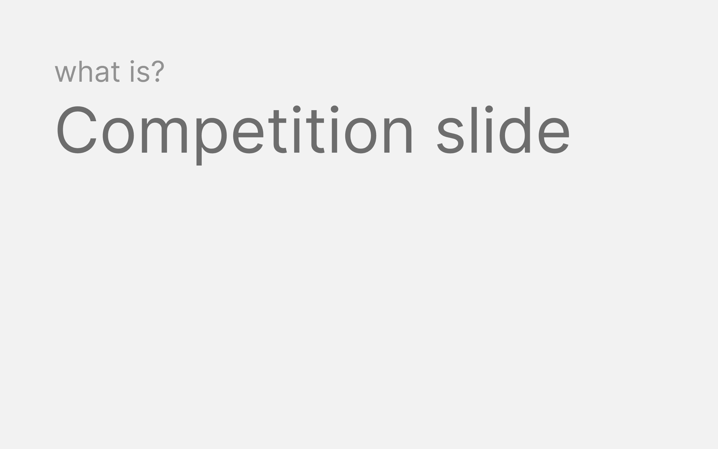 Competition slide hero