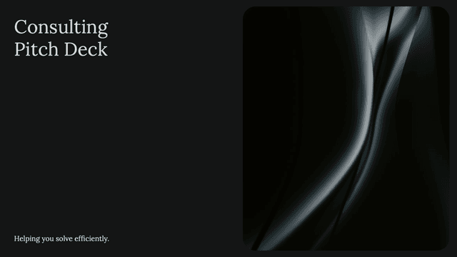 Consulting pitch deck template
