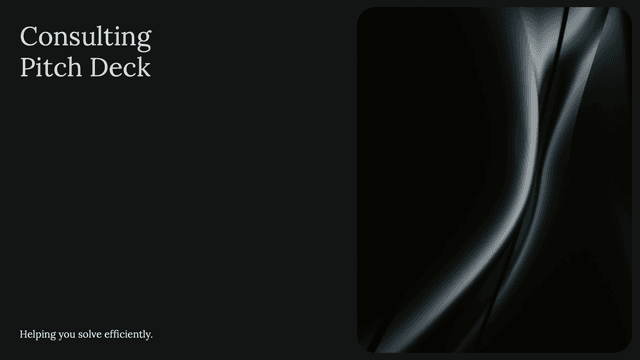 Consulting pitch deck template