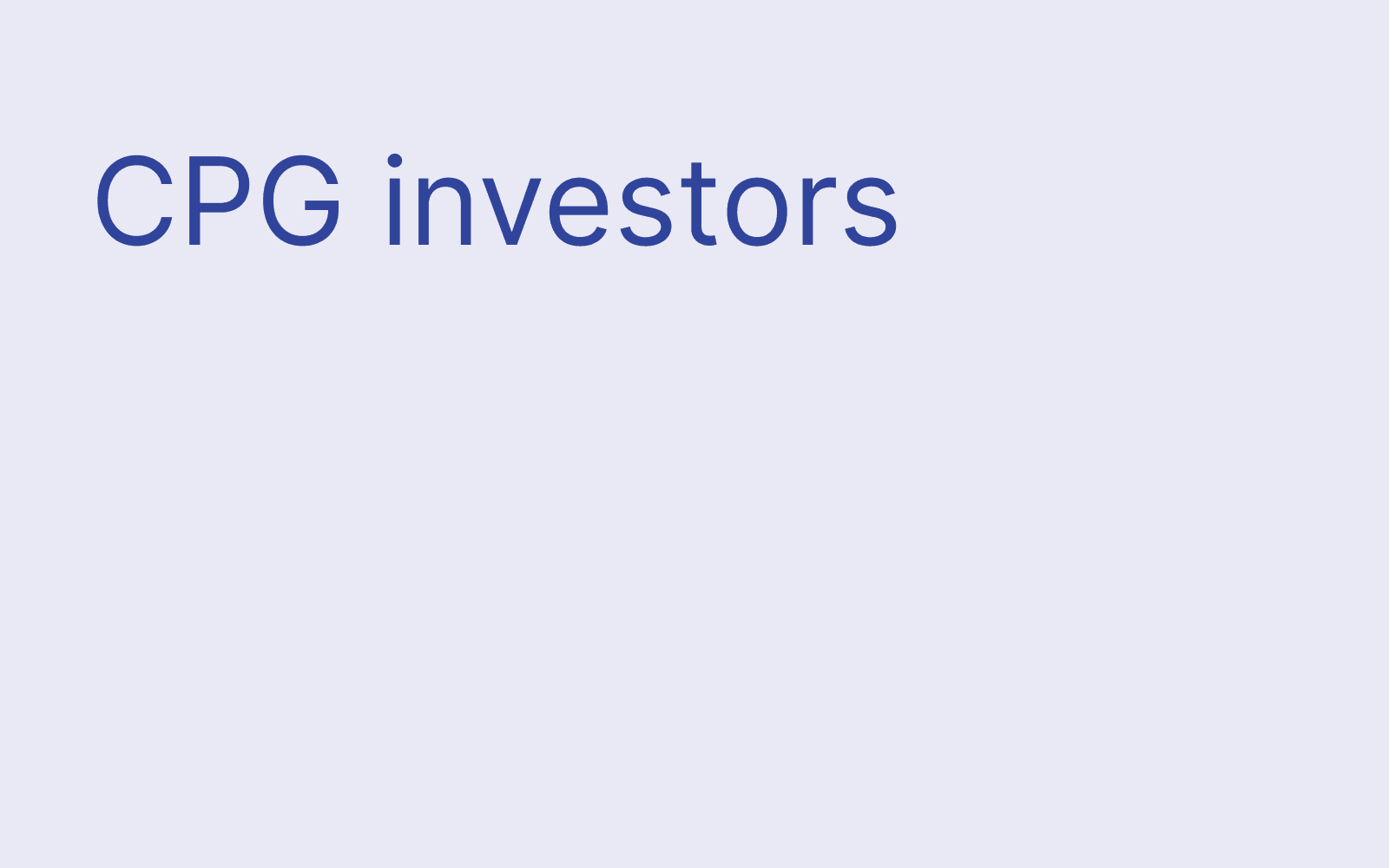 Cpg investors hero