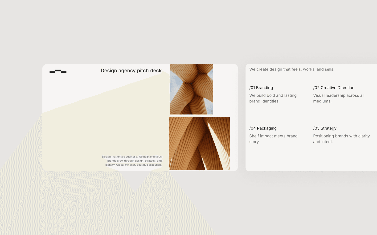 Creative agency pitch deck examples hero image