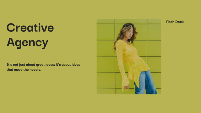 Creative agency pitch deck template