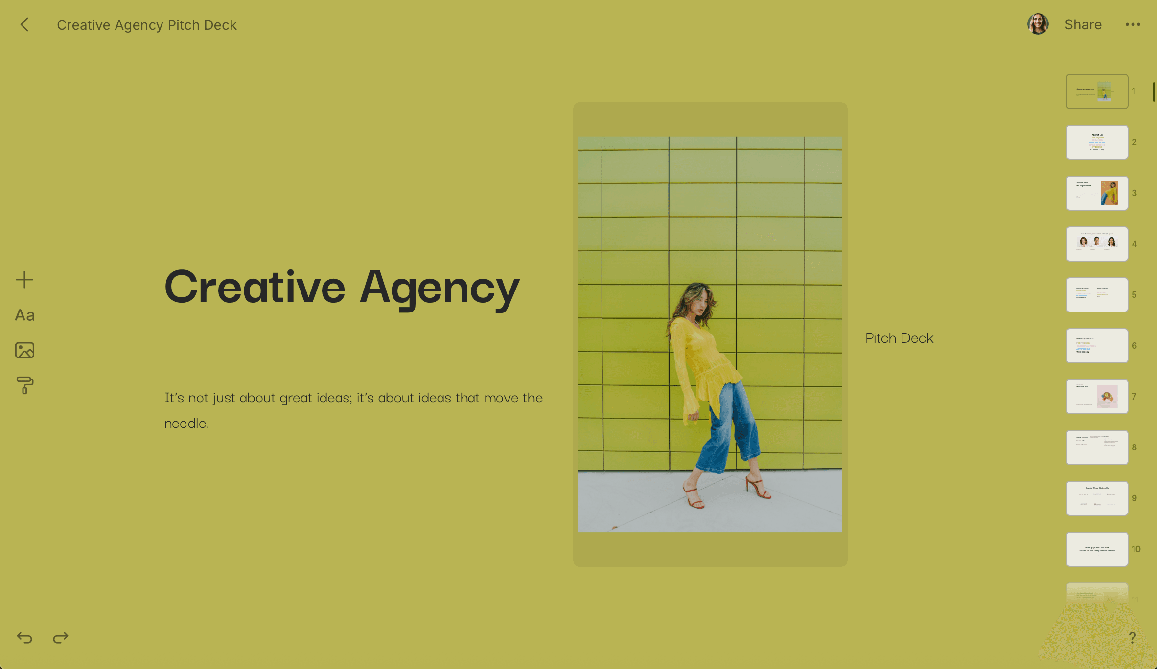 Creative agency pitch deck