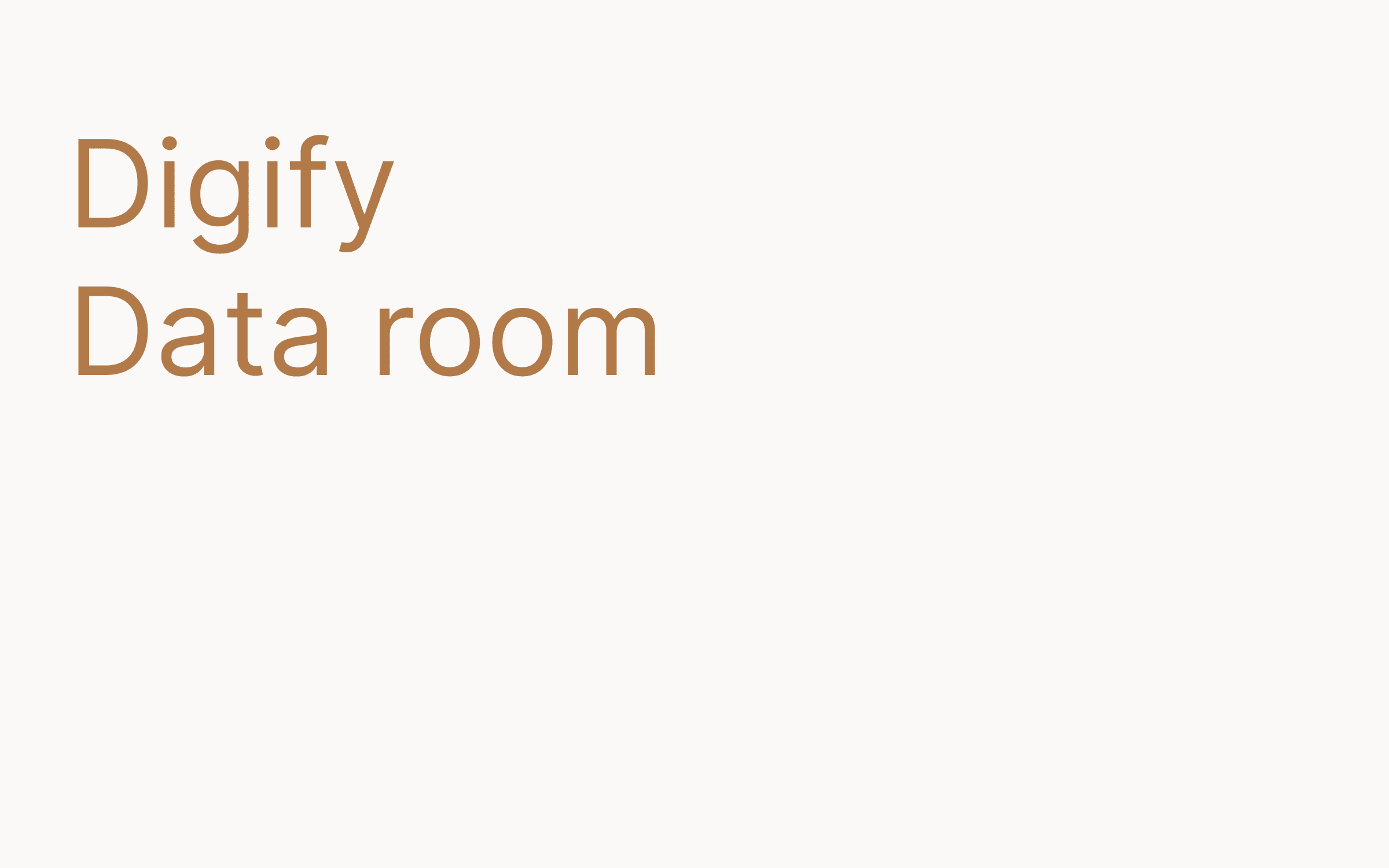 Digify data room hero