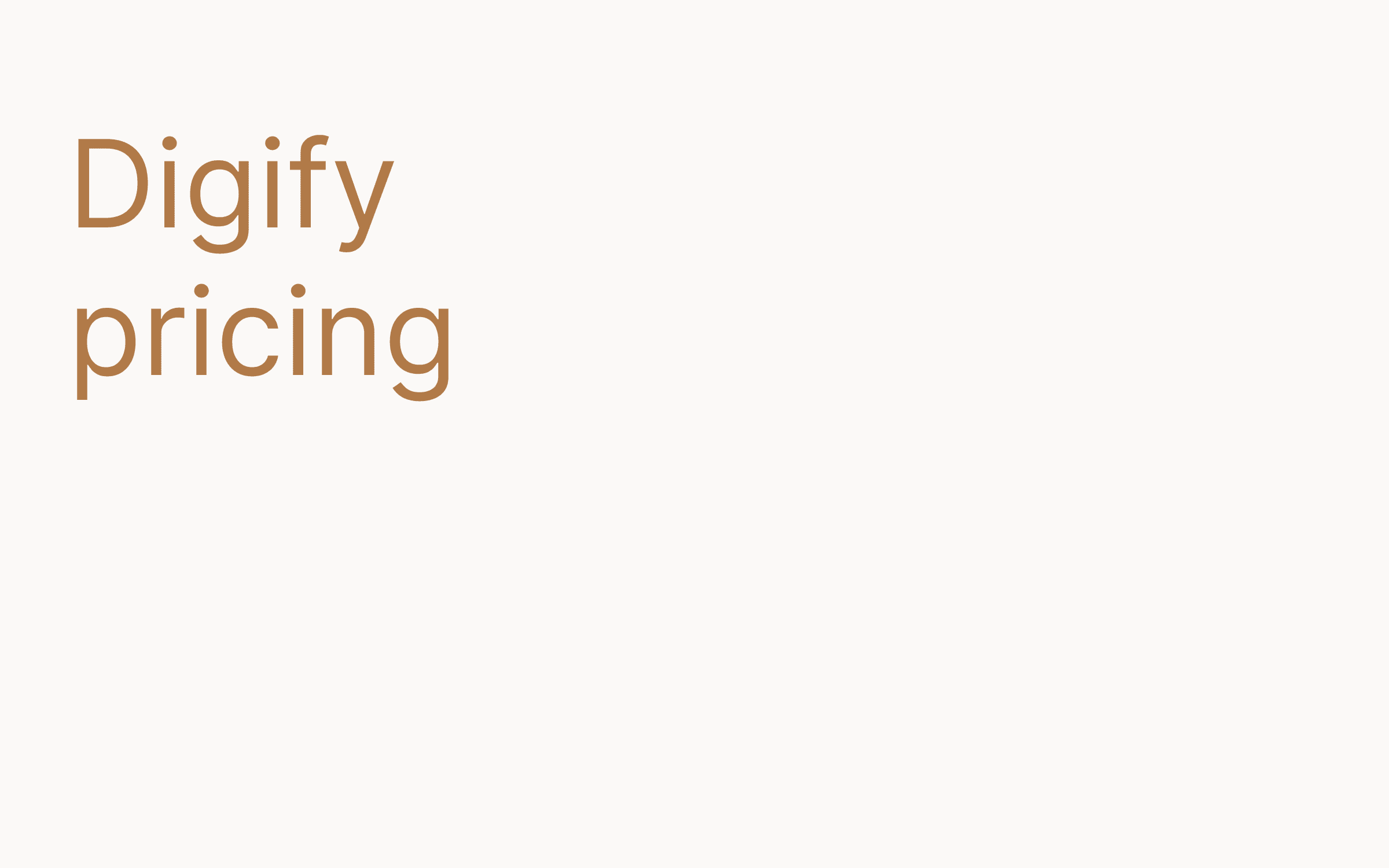 Digify pricing hero