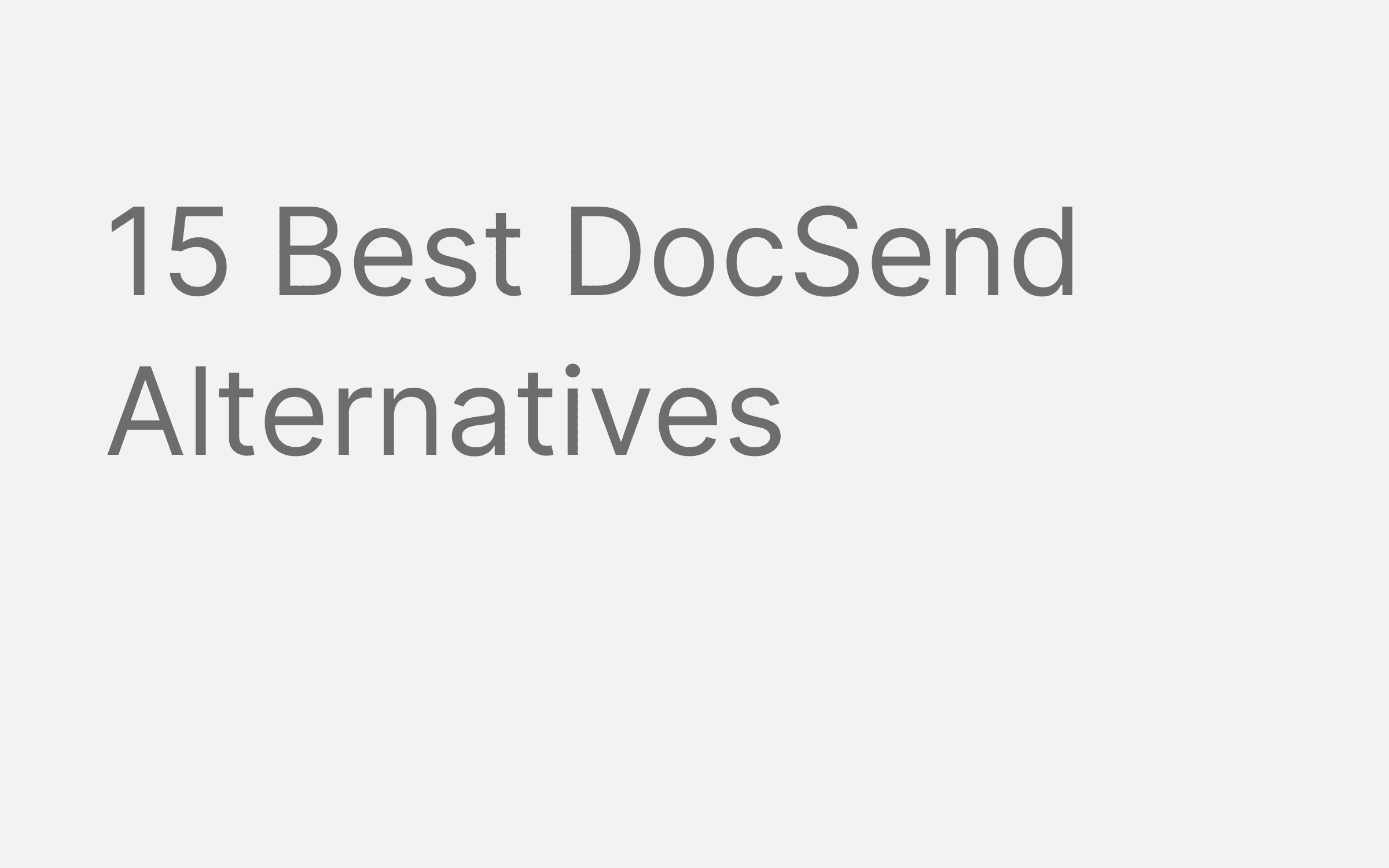 Docsend alternatives hero