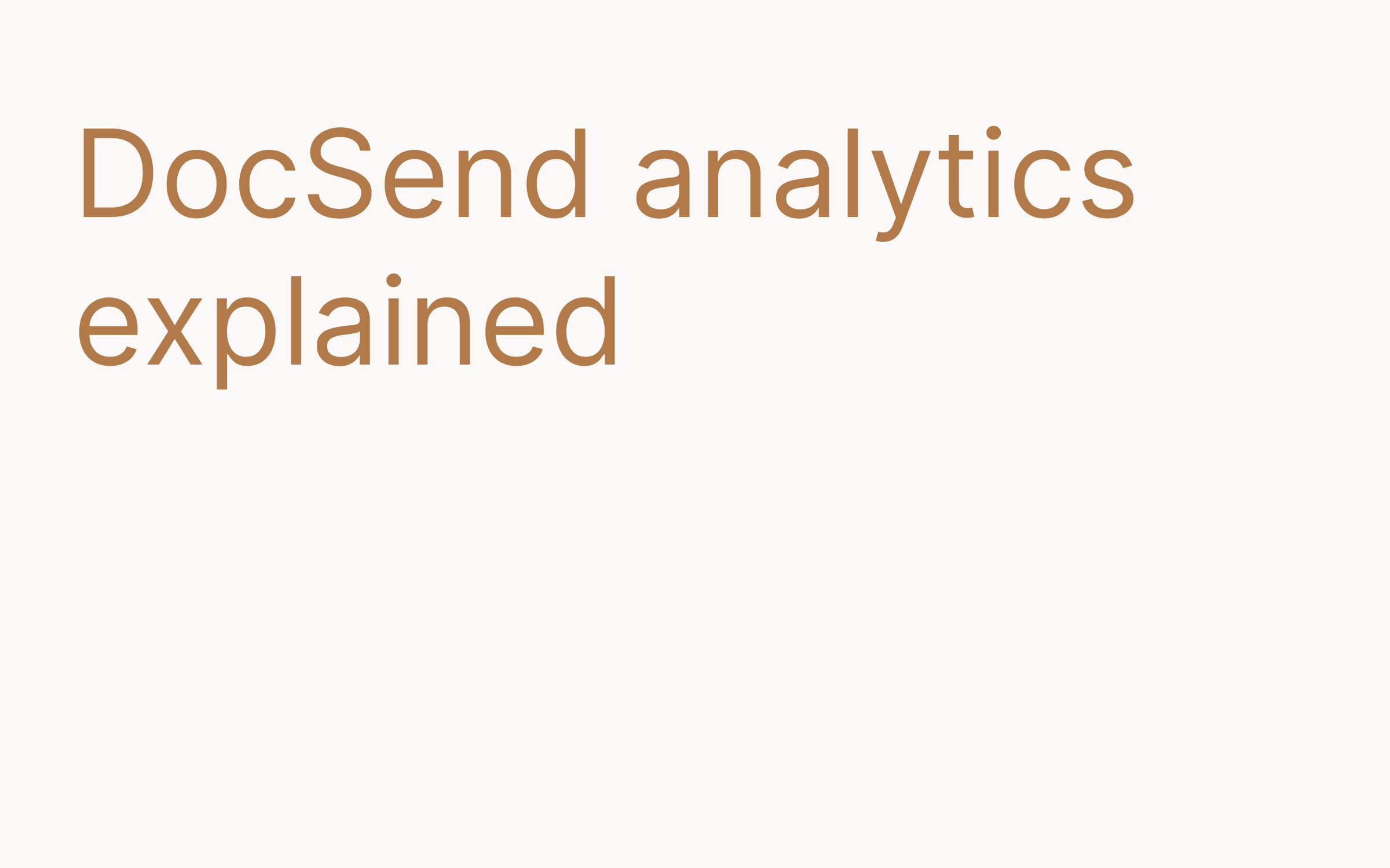 DocSend analytics hero