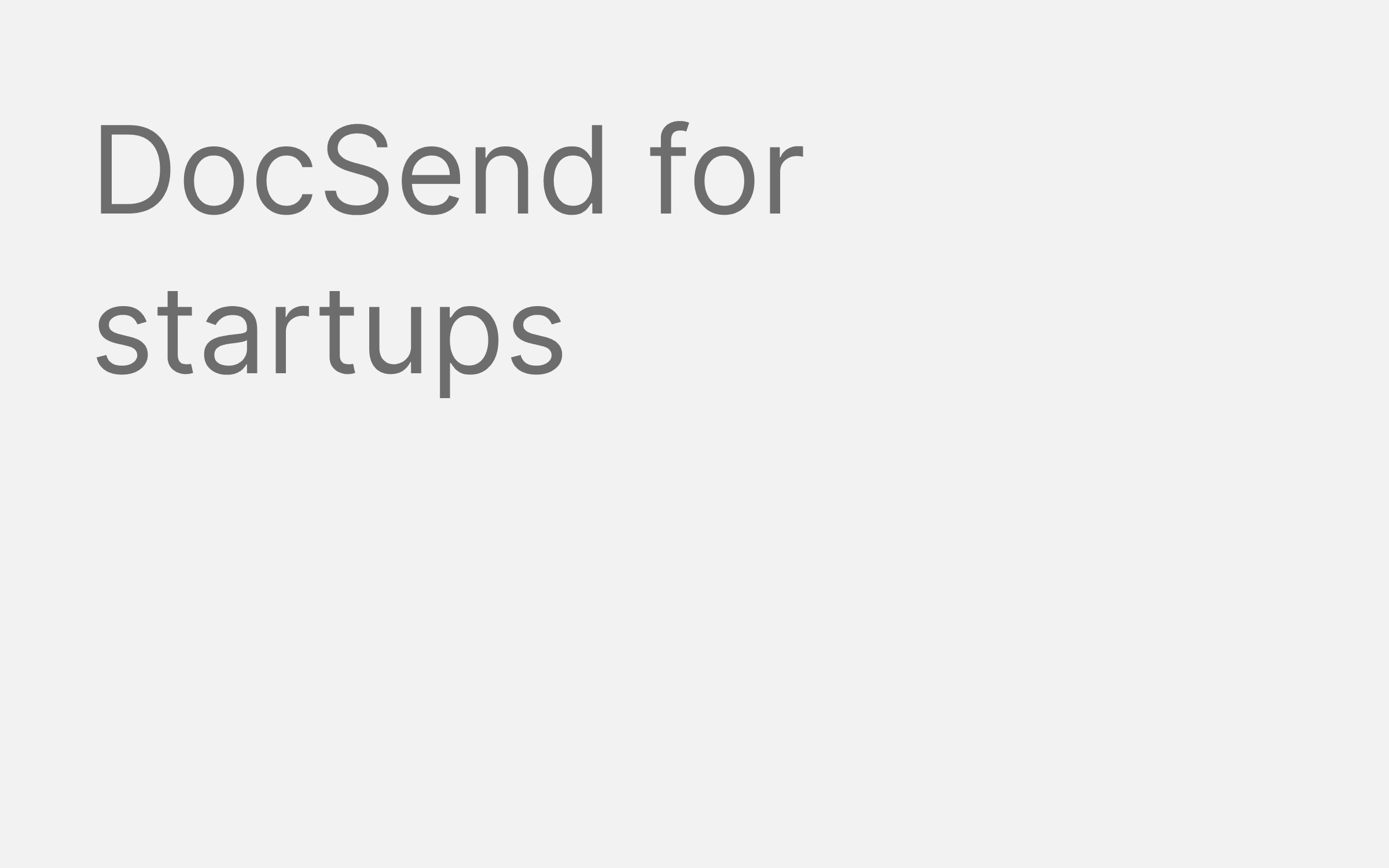 DocSend for startups hero