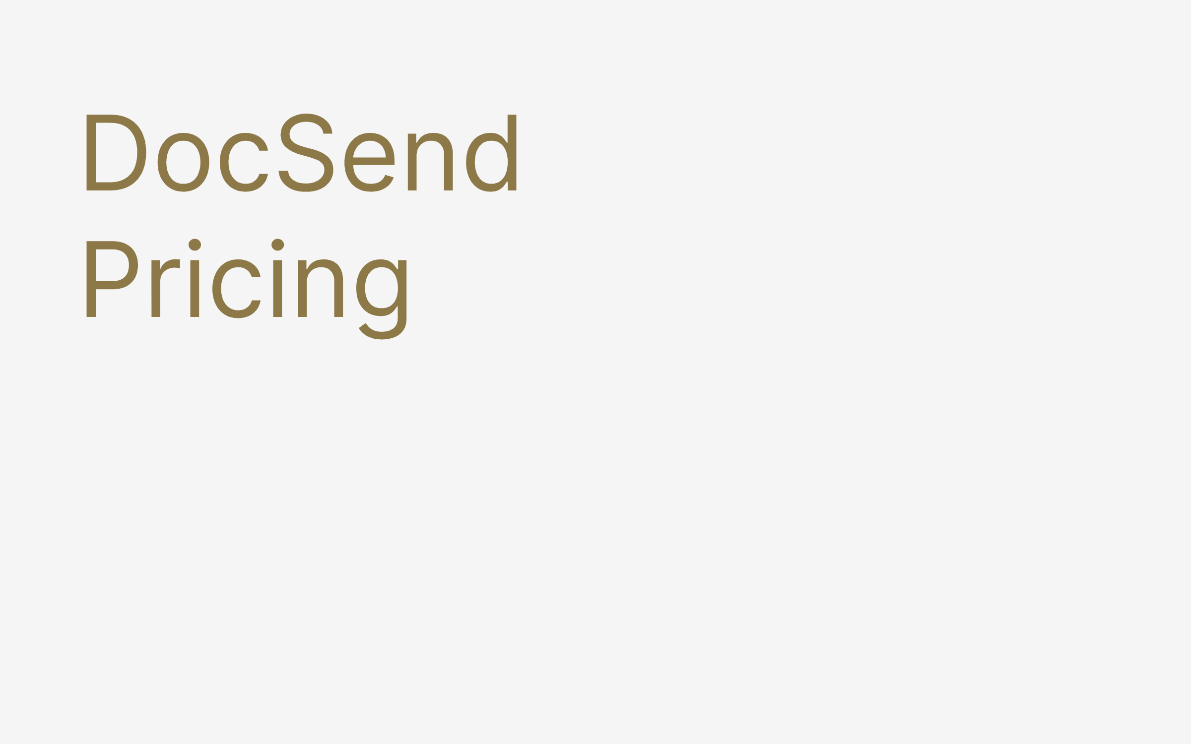DocSend pricing review