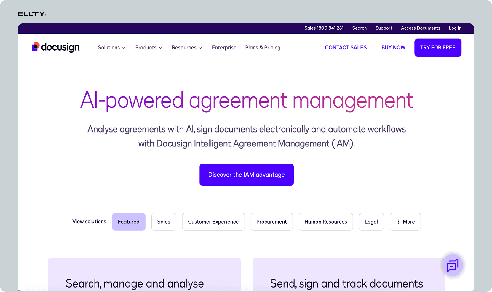 Docusign homepage
