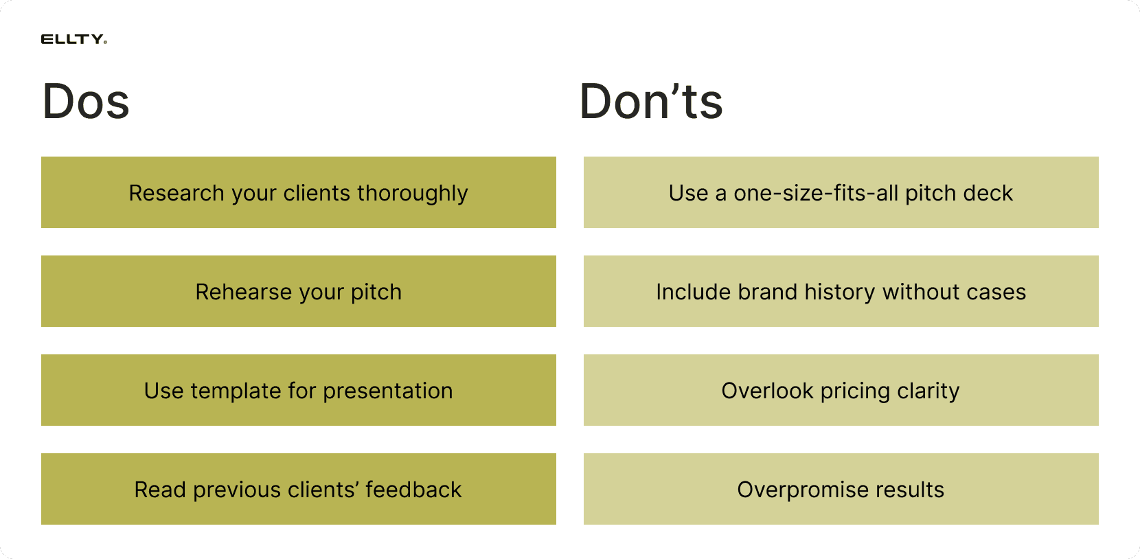 Dos and donts