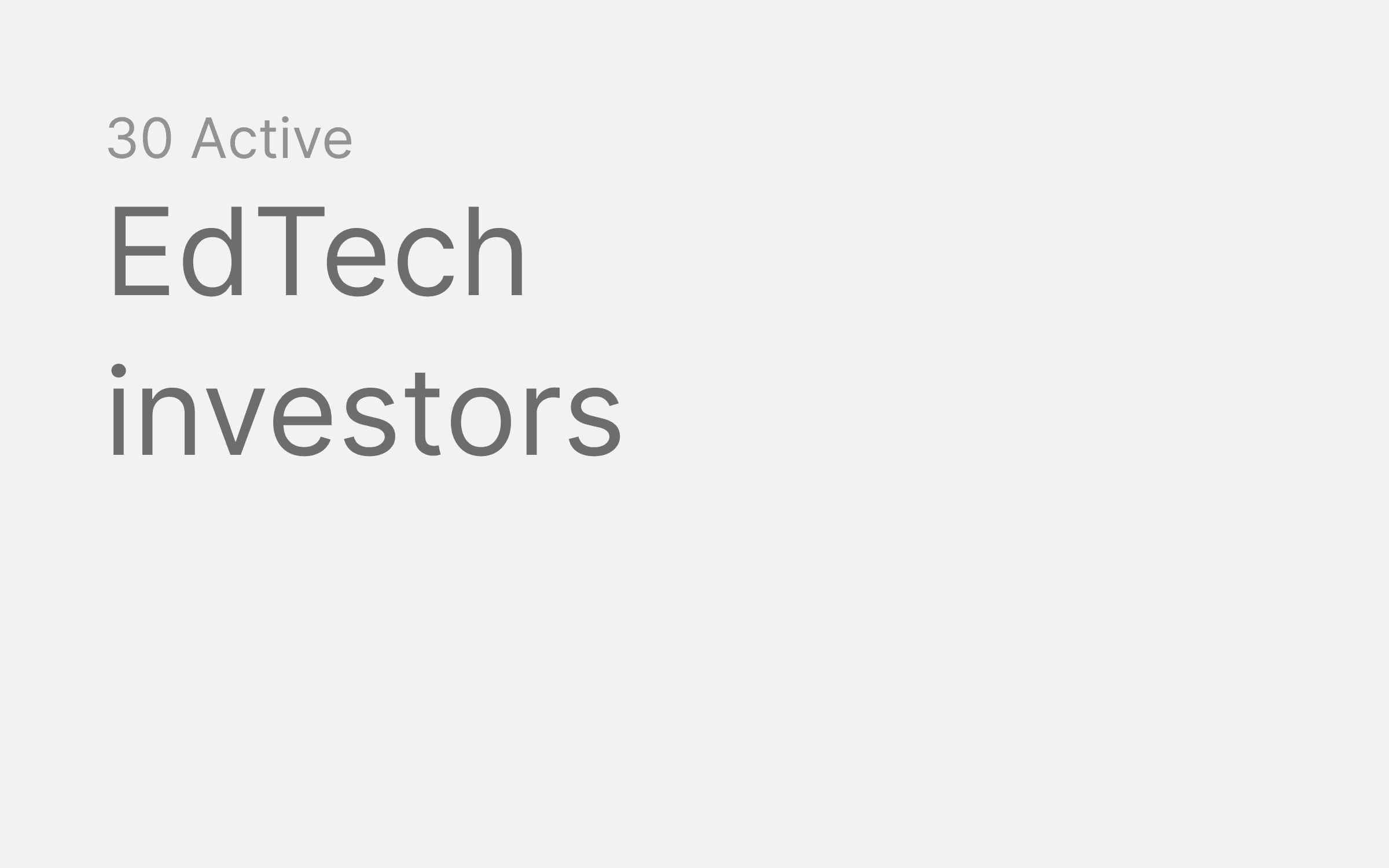 EdTech investors hero