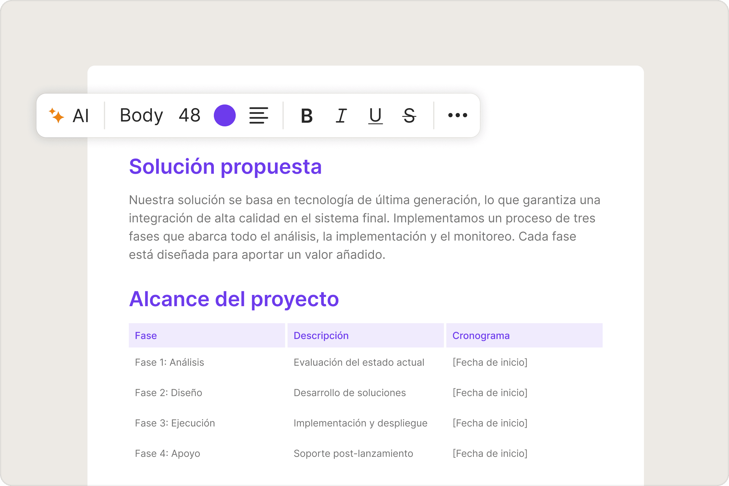 Editor documentos propuestas