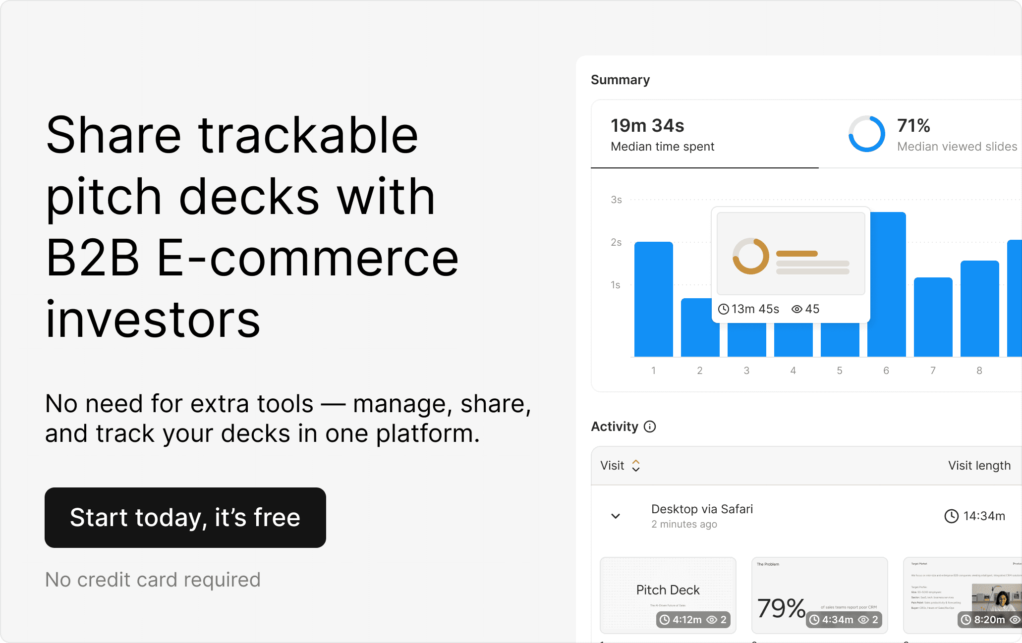 B2B ecommerce investors CTA