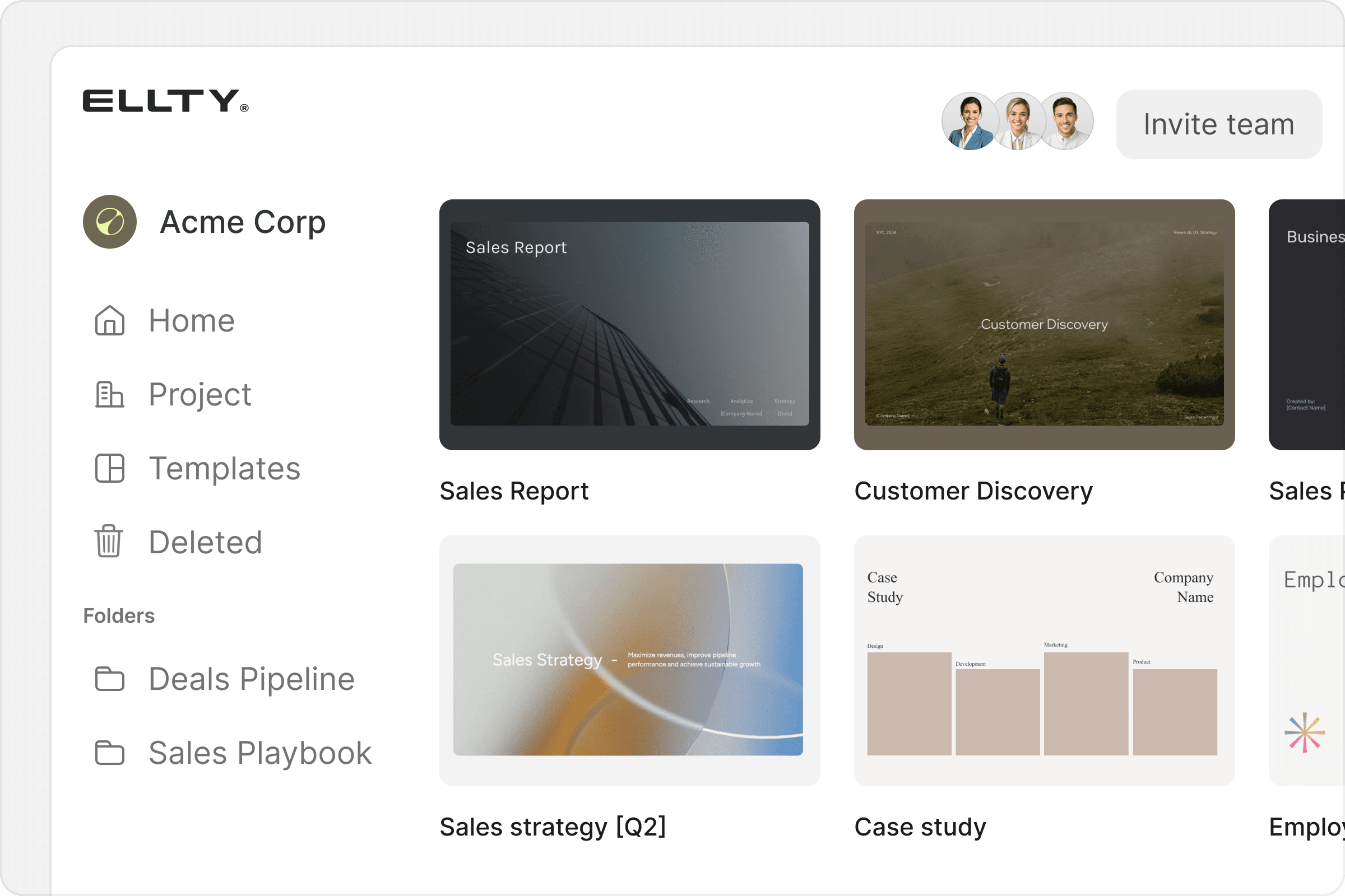 Sales dashboard