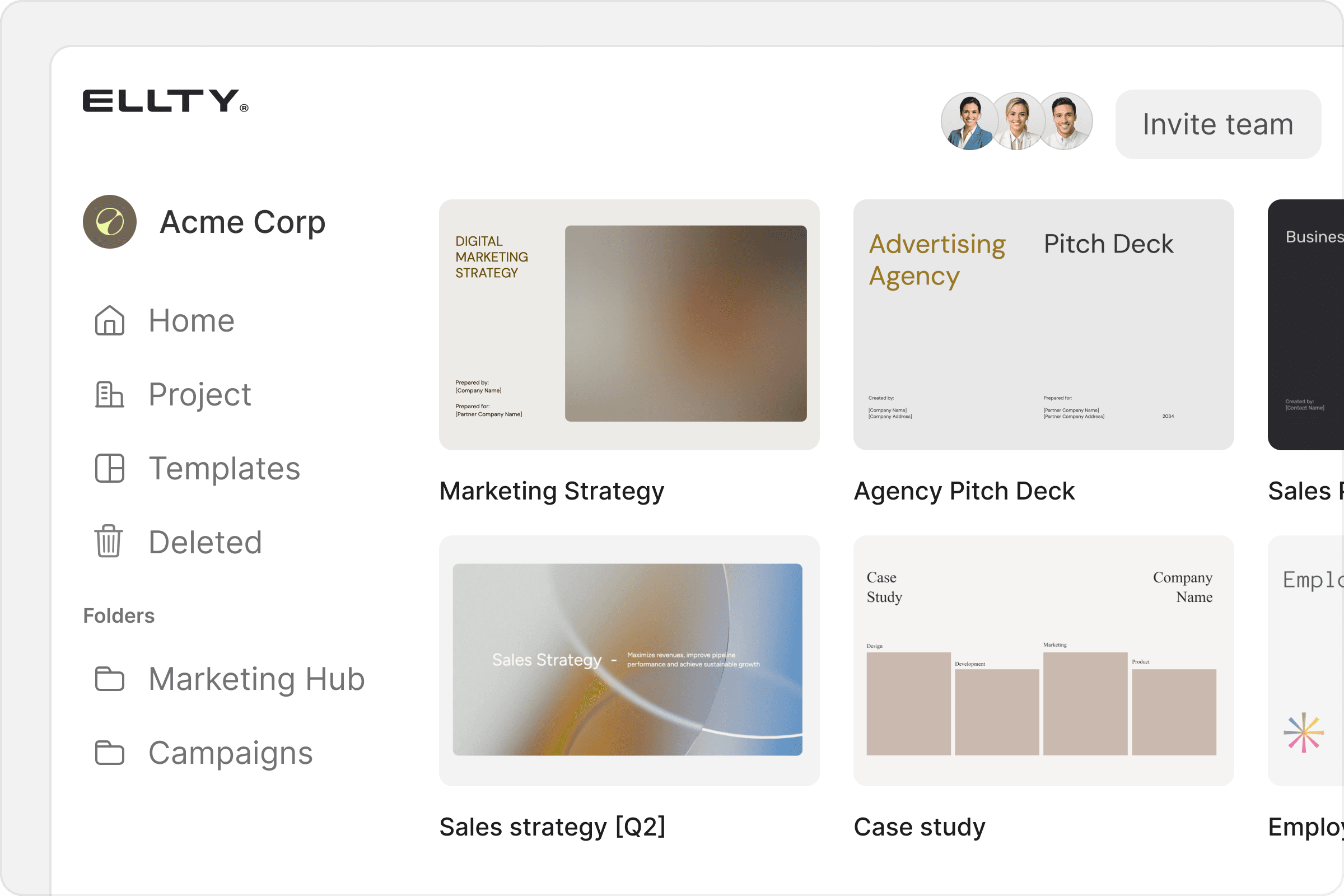 Ellty marketing dashboard