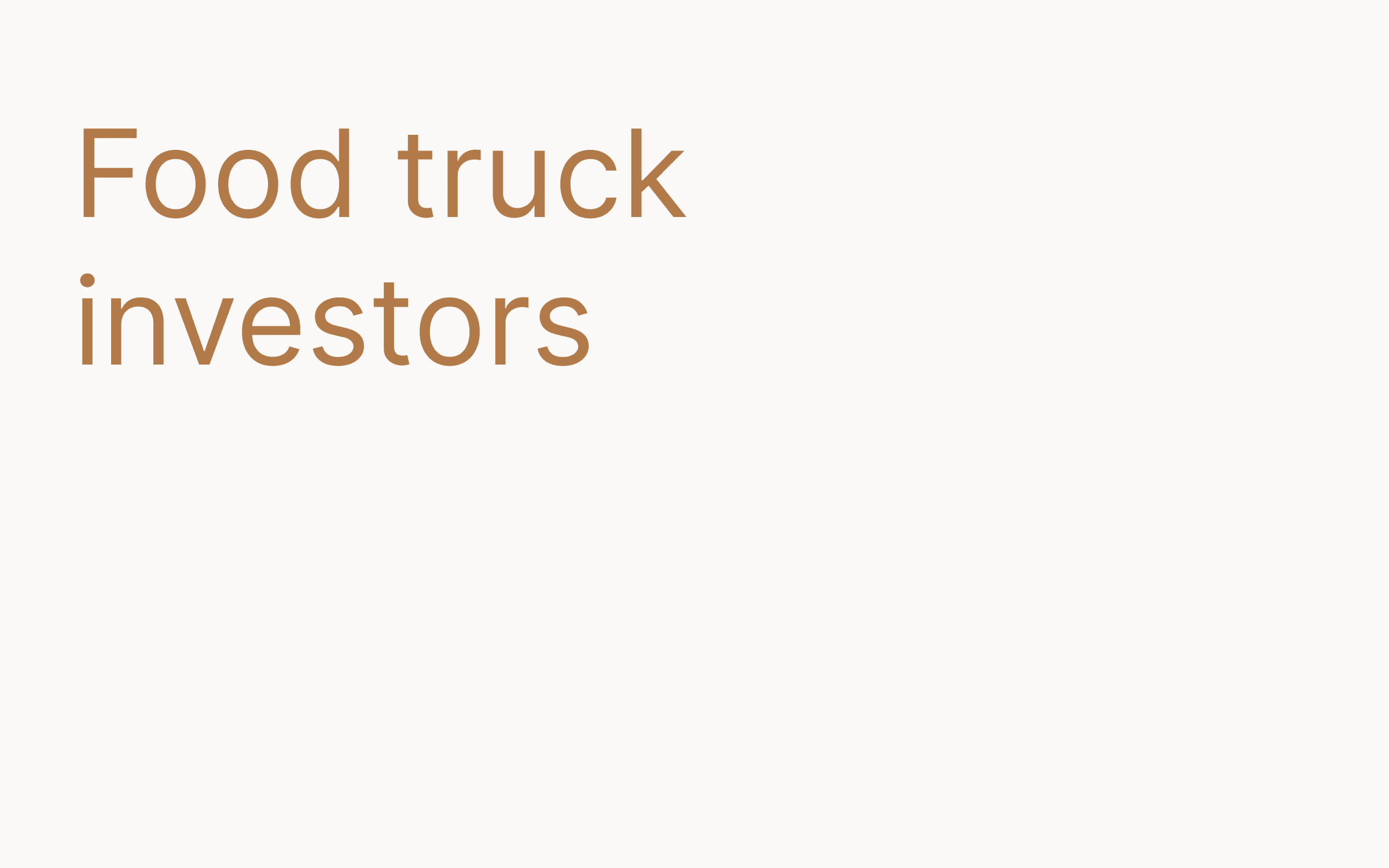 Food truck investors hero