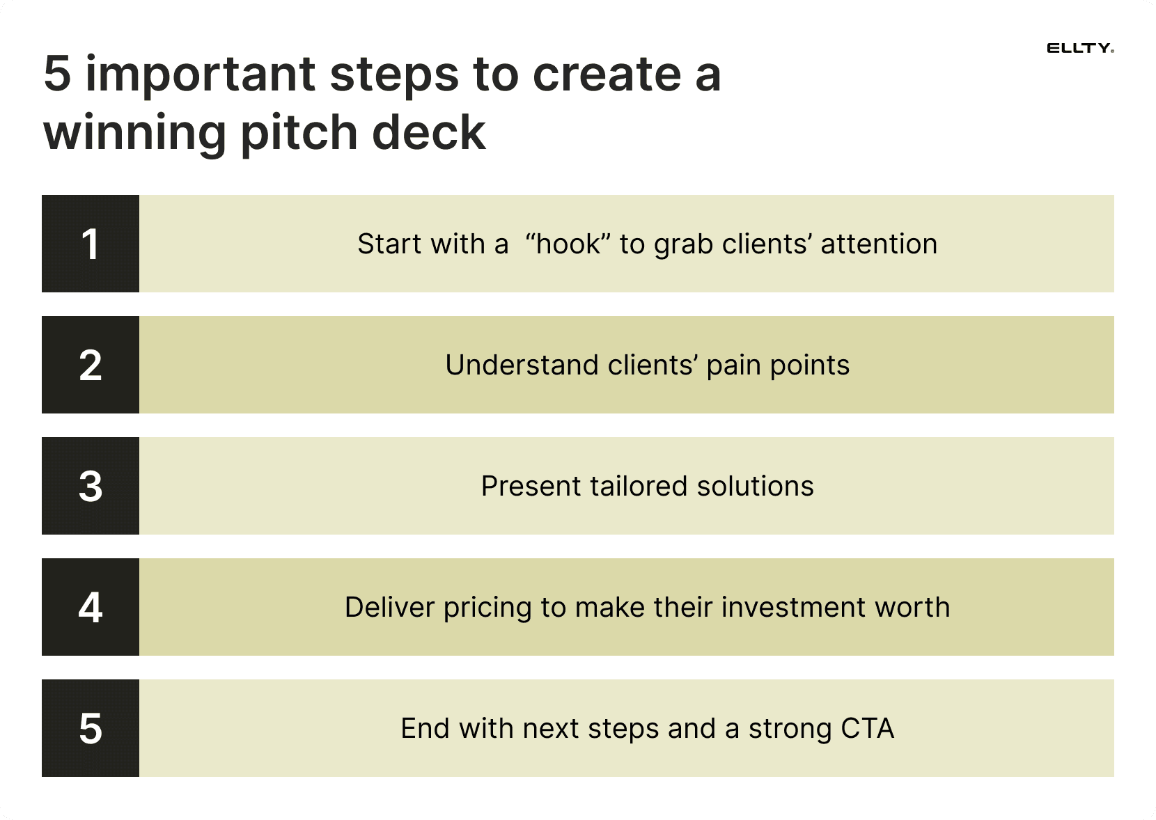 Pitch deck 5 steps