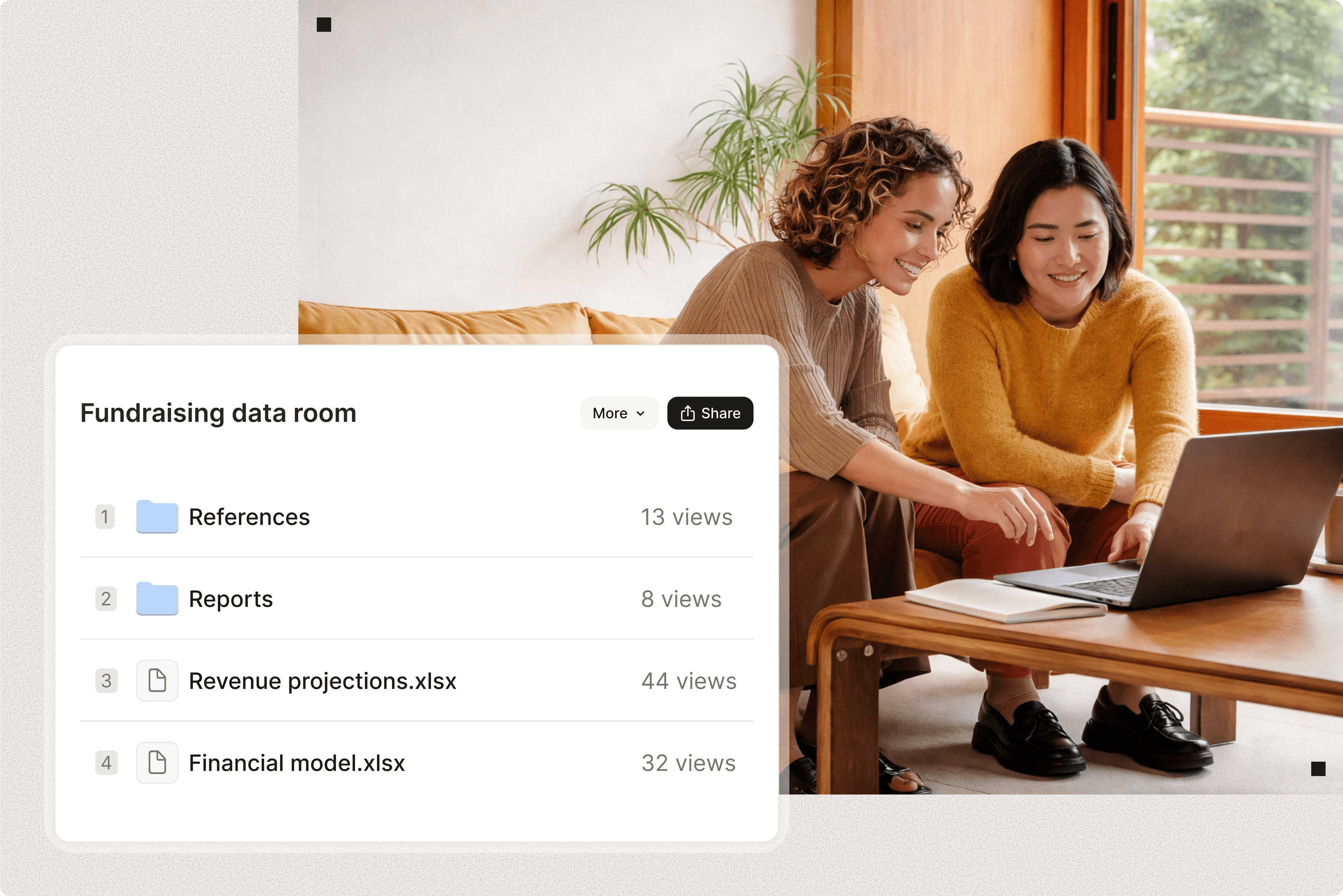Fundraising data room