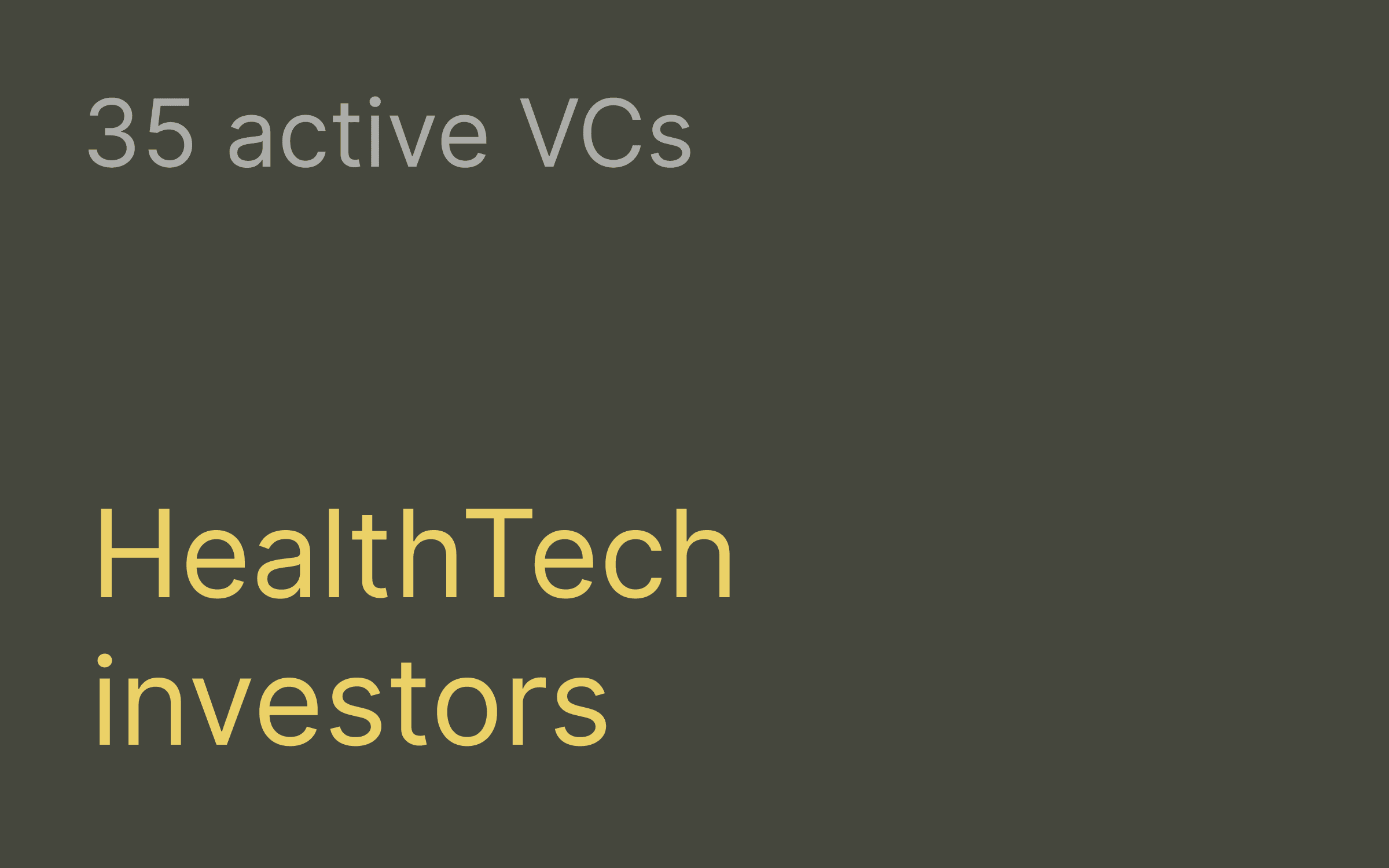 Healthtech investors hero