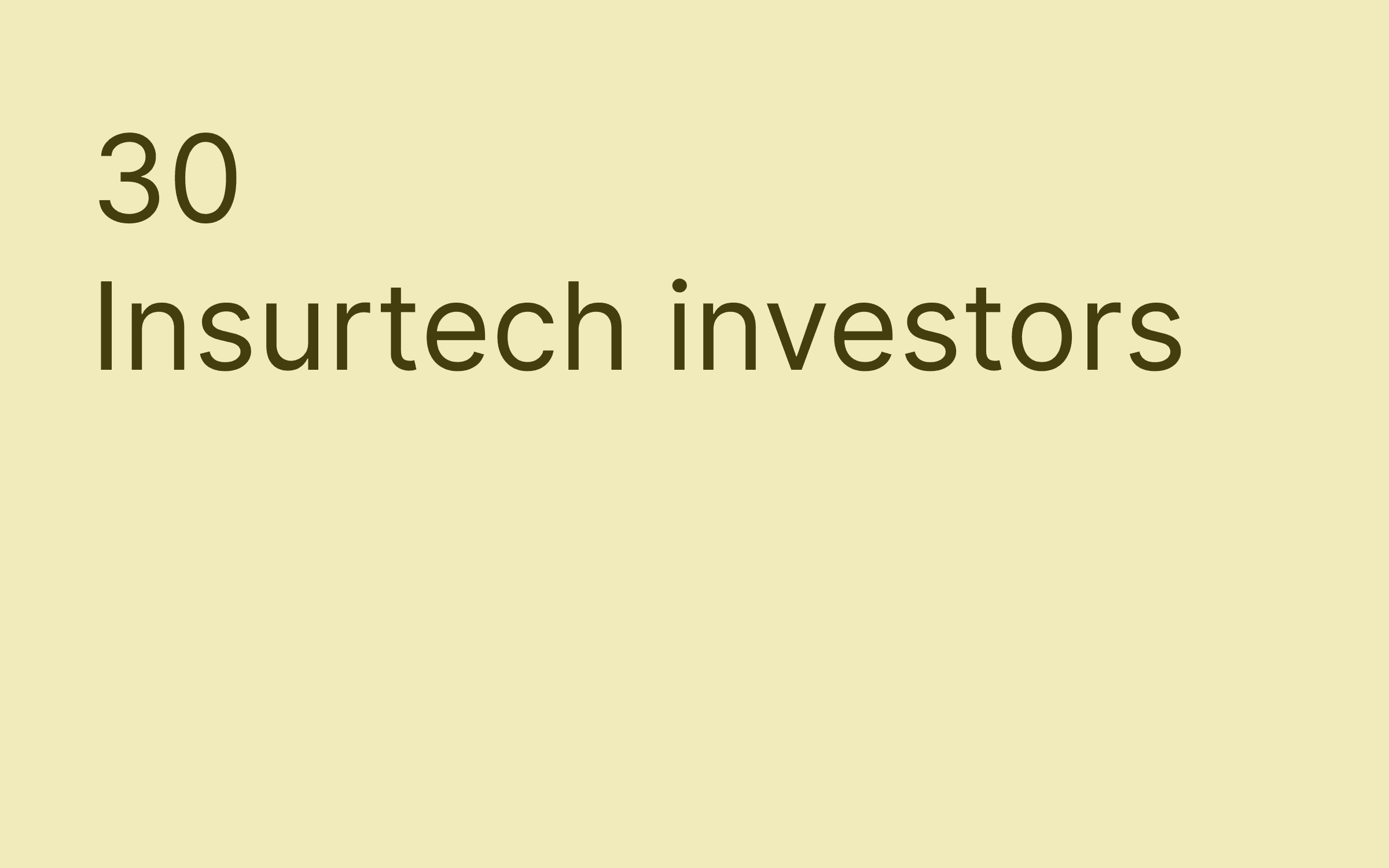 Insurtech investors hero
