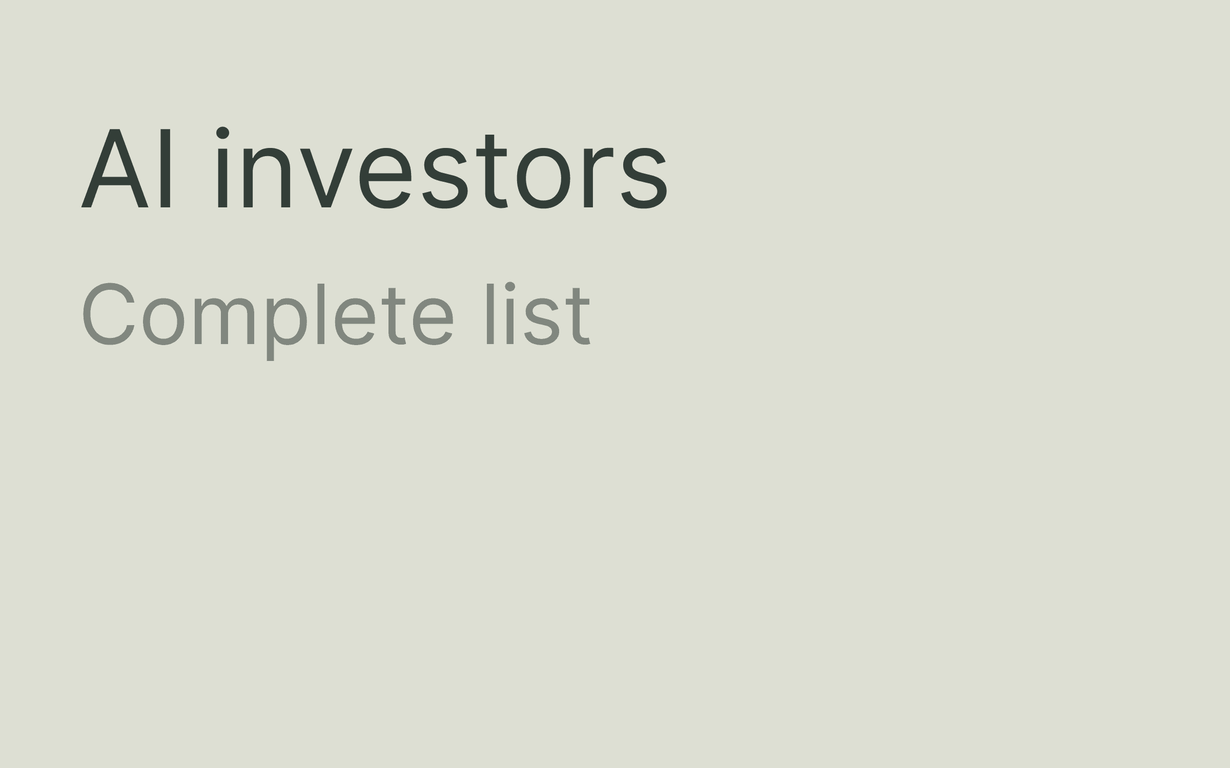 AI investors hero