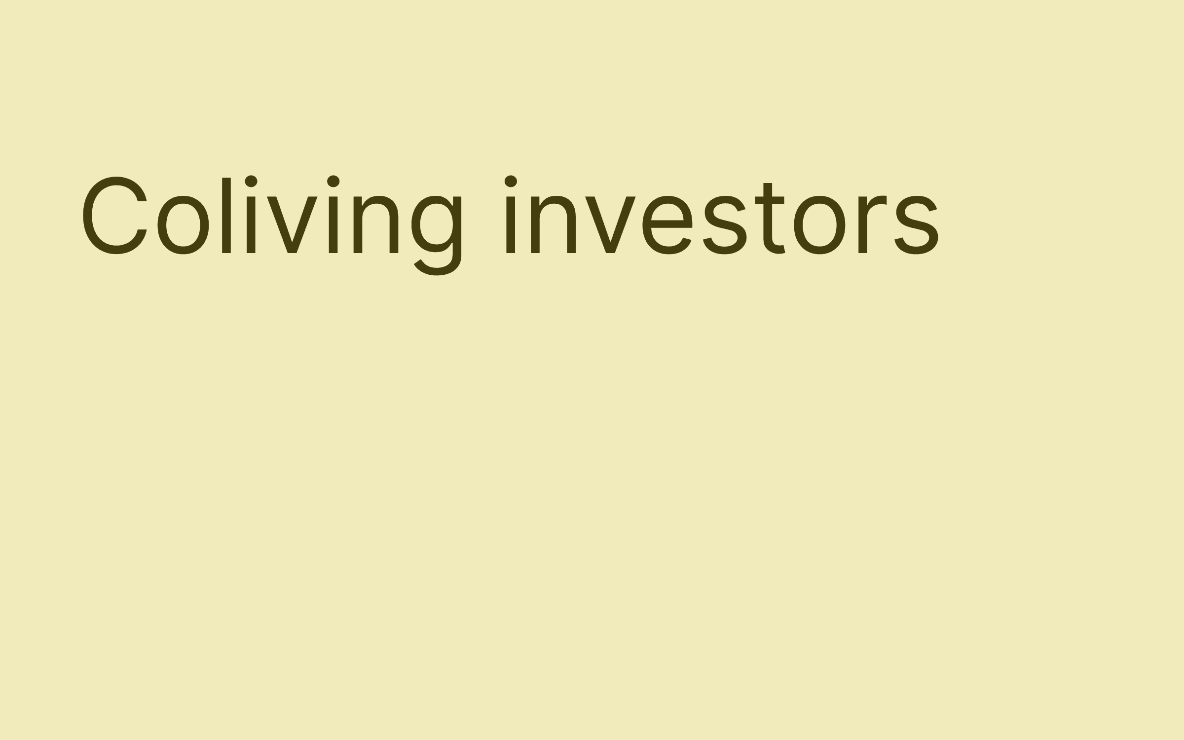 Coliving investors hero