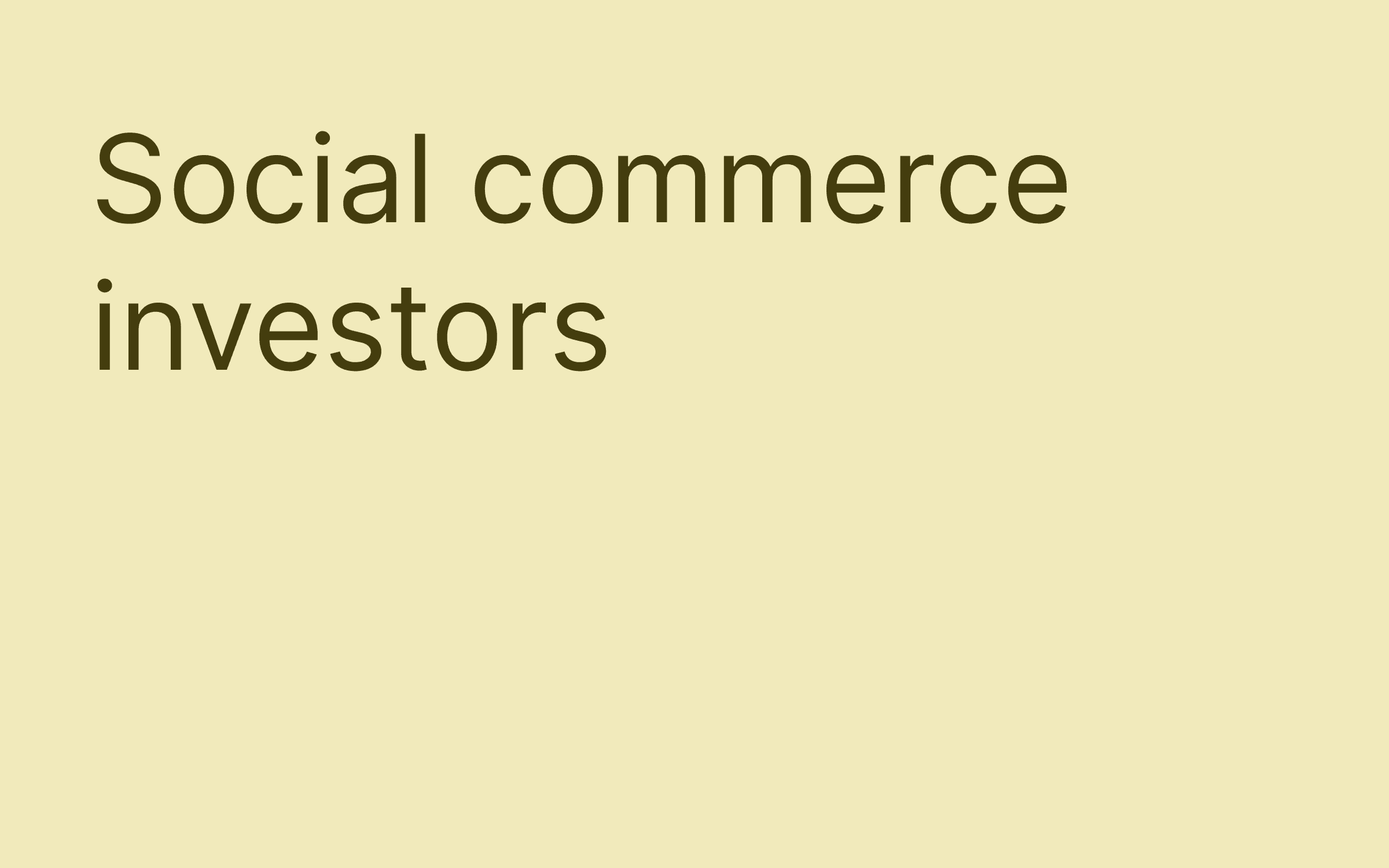 Social commerce investors hero