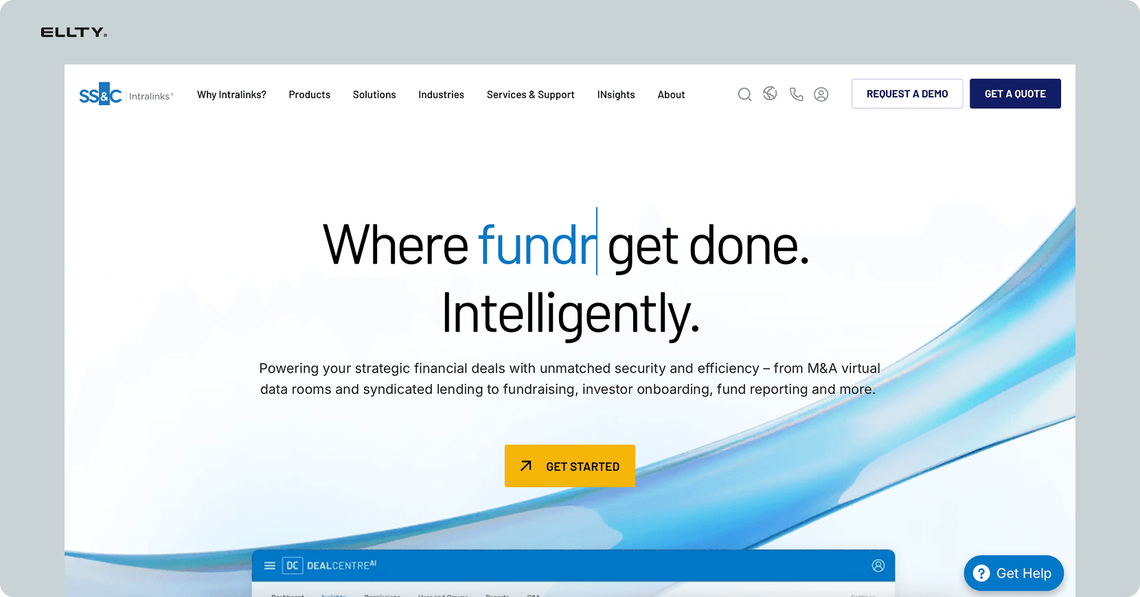 Intralinks home page