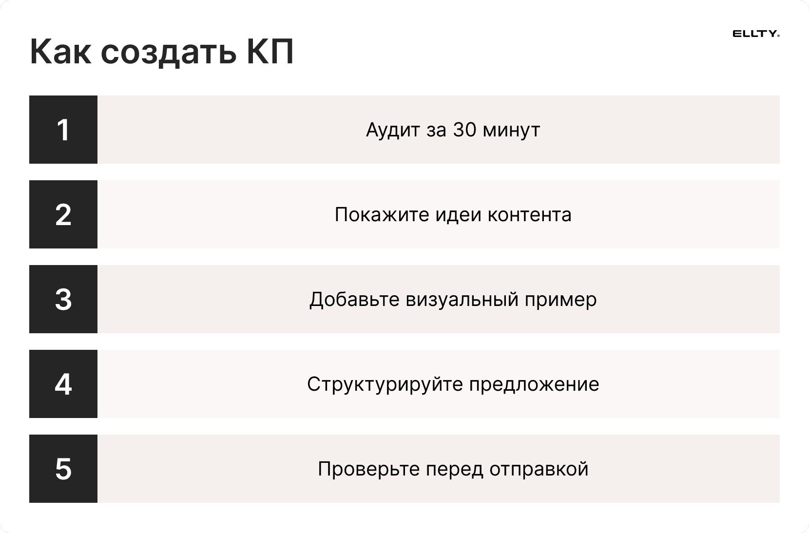 Как создать КП за 5 шагов