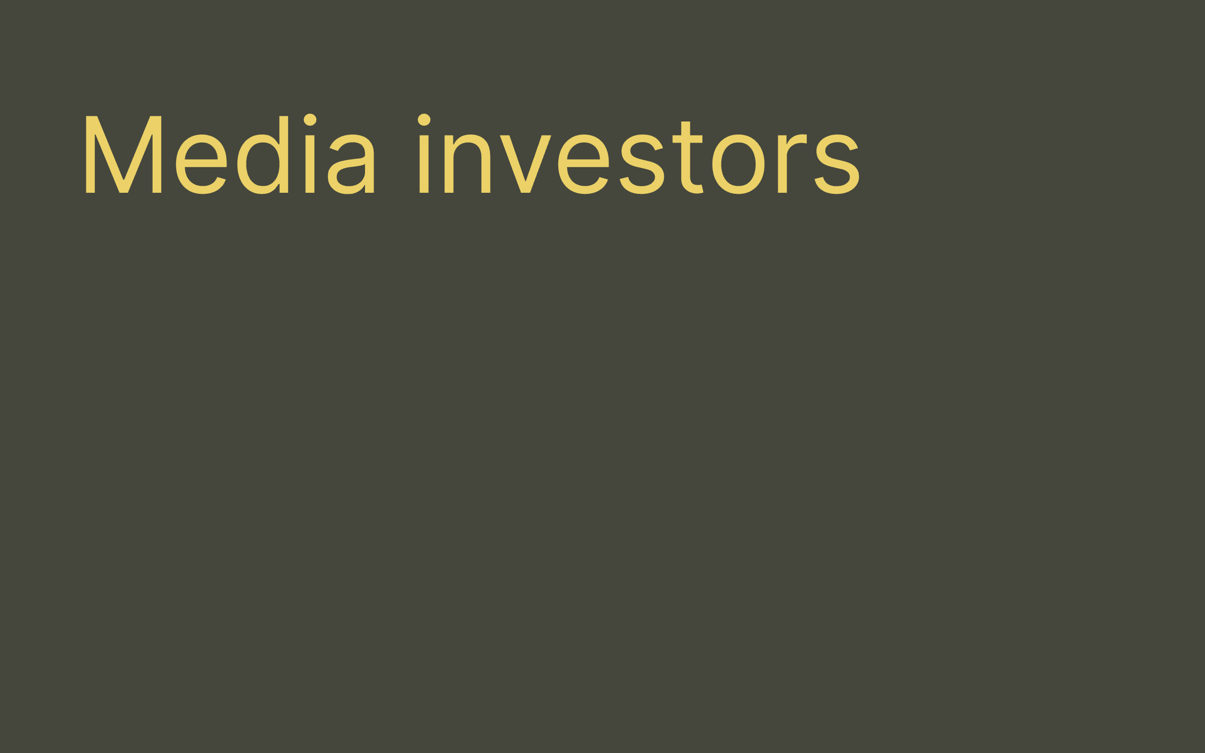 Media investors hero