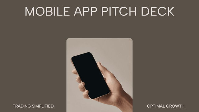 Mobile app pitch deck template