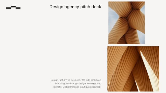 Agency pitch deck
